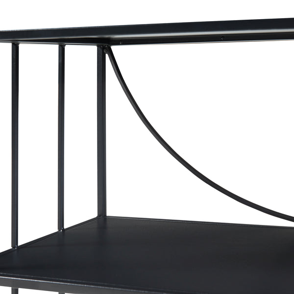 Konsolbord Baarn 65,5x70x32 cm svart [en.casa]