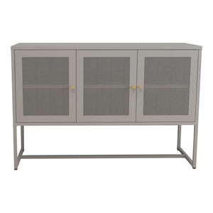 Sideboard Sund med 3 dörrar Stålgrå [en.casa]