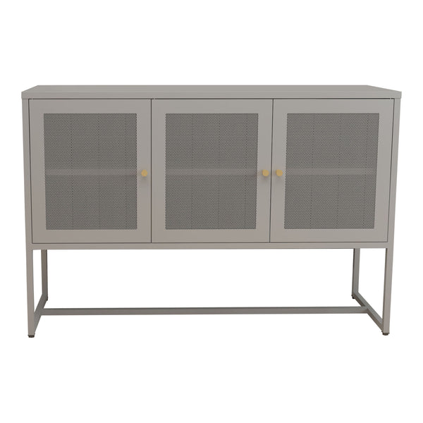 Sideboard Sund med 3 dörrar Stålgrå [en.casa]