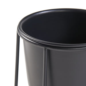 Växtställ Nesseby set om 2 metall svart [en.casa]