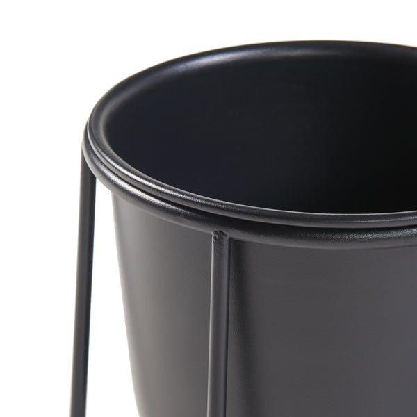 Växtställ Nesseby set om 2 metall svart [en.casa]