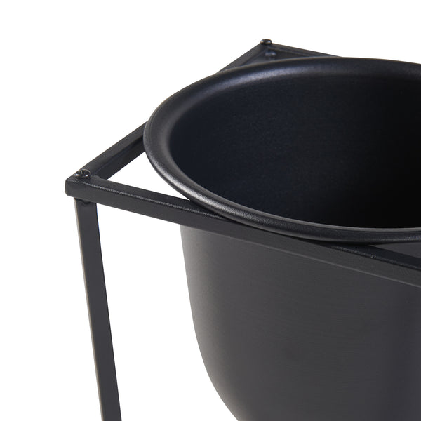 Växtställ Nordmaling set om 2 metall svart [en.casa]