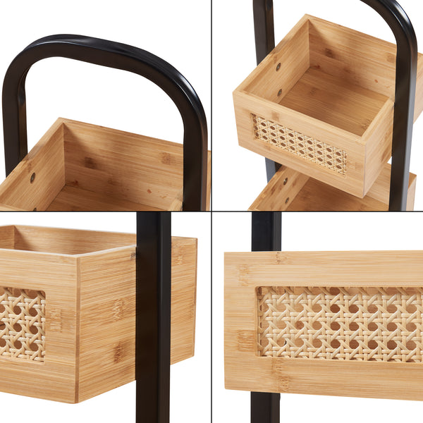 Badrumshylla Tervola 73x23x18,5 cm bambu [en.casa] 