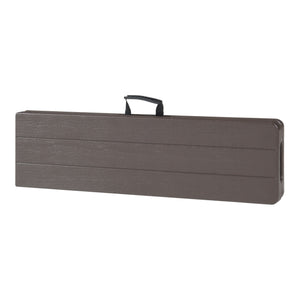 Hopfällbar bänk Lillestrøm 180x25x43 cm trämönster [en.casa]