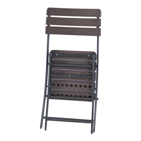 Klappstol Lillestrøm set om 2 trämönster 81x46x58 cm [en.casa]