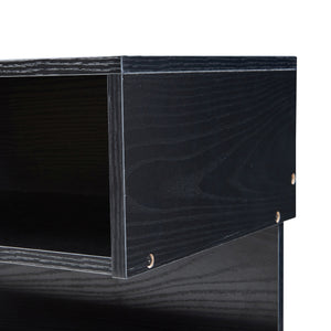 Väggmonterad hylla Gauldal 57x30x32 cm Svart [en.casa]