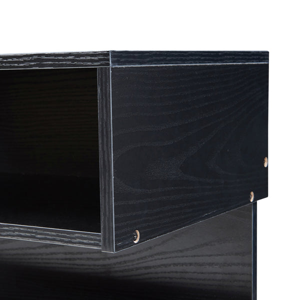 Väggmonterad hylla Gauldal 57x30x32 cm Svart [en.casa]