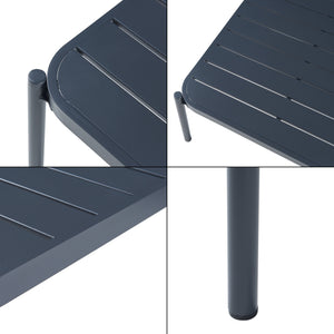 Trädgårdsset Accettura av bord och 2 stolar grå [casa.pro] 