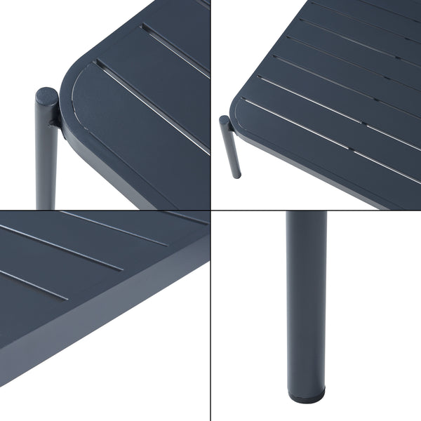 Trädgårdsset Accettura av bord och 2 stolar grå [casa.pro] 