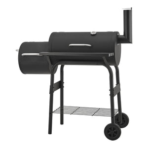 Smoker grillvagn Arielli 115x110x64cm svart [casa.pro]
