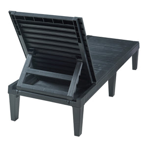 Solstol Ateleta 172x58 cm svart [casa.pro]