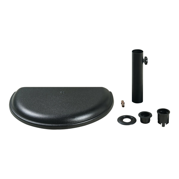 Parasollstativ Bisenti betong 45x29x45 cm svart 10 kg [casa.pro]