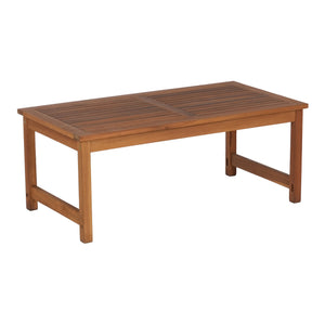 Trädgårdsset Cannole av bord, soffa och 2 stolar akacia beige [casa.pro]