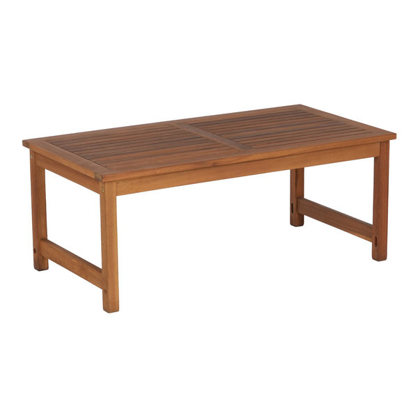 Trädgårdsset Cannole av bord, soffa och 2 stolar akacia beige [casa.pro]