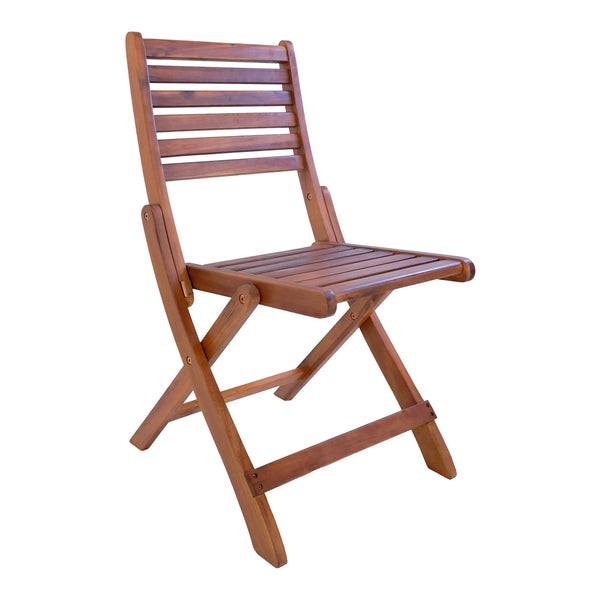 Matgrupp Ancarano av bord och 4 stolar akacia [en.casa]