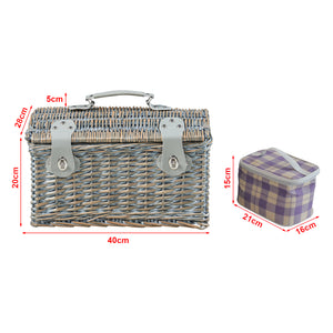 Picknickkorg Folldal för 2 personer 40x28x25 cm [casa.pro]