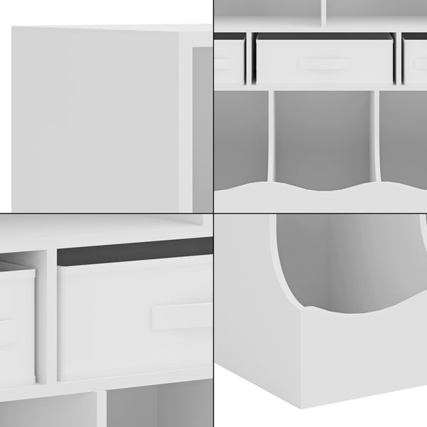 Barnhylla Vastesa 75x80x40 cm Vit [en.casa]