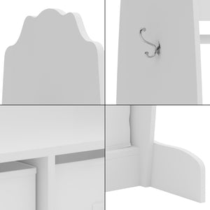 Barnklädhängare Moskenes 107x95x61 cm Vit [en.casa]