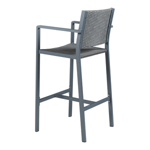 Utomhusstol 2-pack Avise Aluminium Mörkgrå [casa.pro]