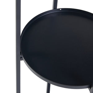 Växtställ Tuusula 3-pack Metall Svart [en.casa]