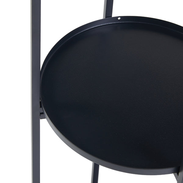 Växtställ Tuusula 3-pack Metall Svart [en.casa]