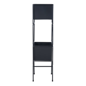 Växtställ Sveio 2-pack Metall Svart [en.casa]