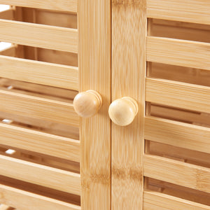 Badrumsskåp Raurgela 180x80x40 cm Bambus [en.casa]