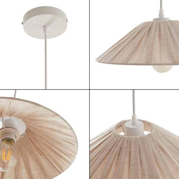 Taklampa Bridge Vit/Beige [lux.pro]