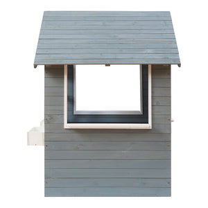 Barnlekshus Vesa 138x120x102 cm Tallträ Grå [casa.pro]