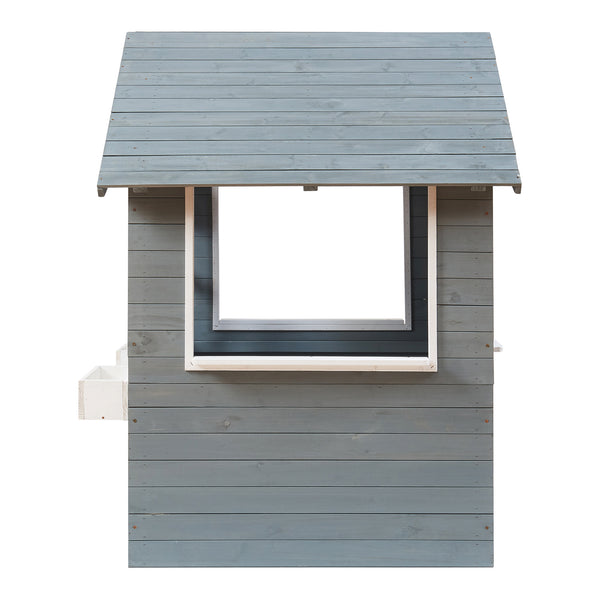 Barnlekshus Vesa 138x120x102 cm Tallträ Grå [casa.pro]