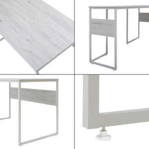 Skrivbord Karlstang L-format 166x120x75 cm Ljusgrå [en.casa]