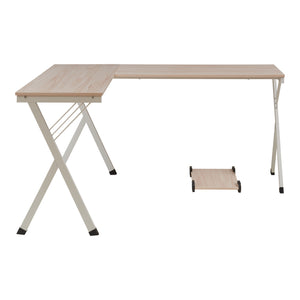 Skrivbord Tarielarg med PC-ställ L-format 158x120x75 cm Eklook [en.casa]