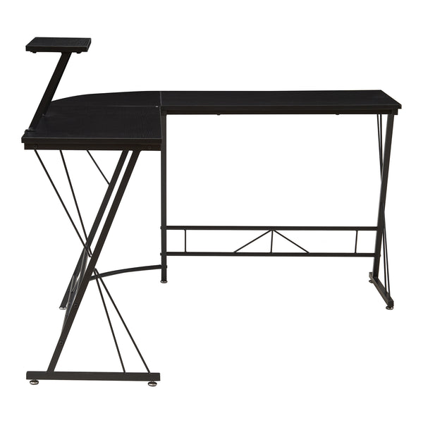 Skrivbord Yremso L-format 122x122x98 cm Svart [en.casa]