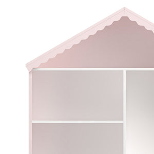 Barnhylla Vestnes 114x91x30 cm Cotton Candy/Vit [en.casa]
