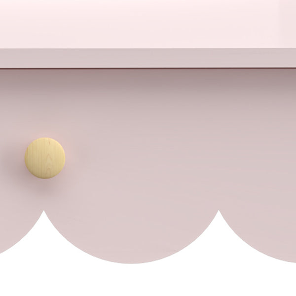 Barnsminkbord med stol Vestnes Cotton Candy/Vit [en.casa]