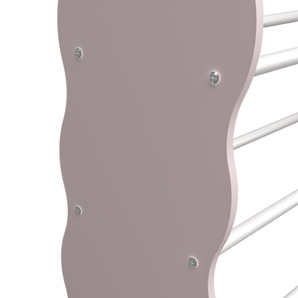 Barnhylla Vestnes med 12 förvaringslådor 78x86x27 cm Cotton Candy/Vit [en.casa]