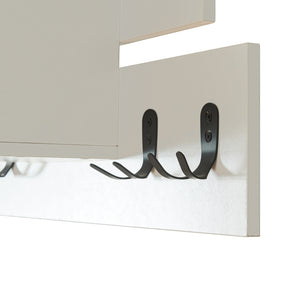 Vägggarderob Vänd med förvaringsfack 32x60x14 cm Vit [en.casa]