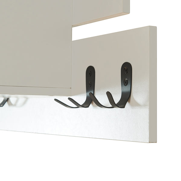 Vägggarderob Vänd med förvaringsfack 32x60x14 cm Vit [en.casa]