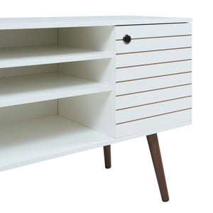Tv-bänk Vare 130x40x65,5 cm vit [en.casa] 