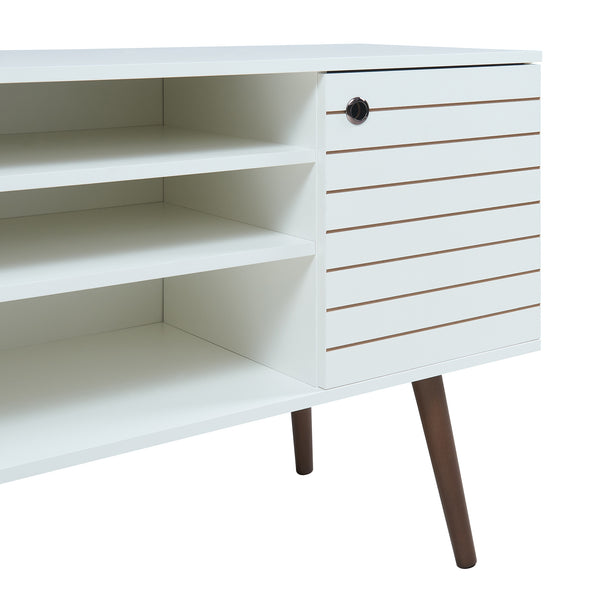 Tv-bänk Vare 130x40x65,5 cm vit [en.casa] 
