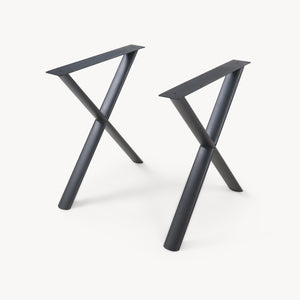 Bordstativ Klixjö 2-pack Stål 72x70x10 cm Svart [en.casa]