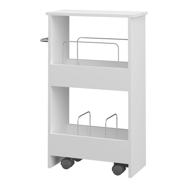 Rullvagn Katra 67x40x20 cm Vit [en.casa]