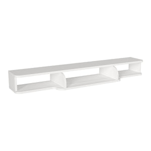 TV-lågt bord hängande Aar 135x30x16 cm Vit [en.casa]