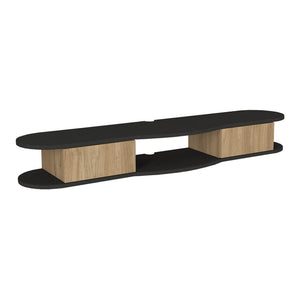TV-lågt bord hängande Nyskiri 150x35x19 cm Antracit/Eklook [en.casa]