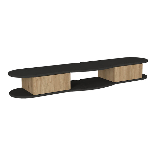 TV-lågt bord hängande Nyskiri 150x35x19 cm Antracit/Eklook [en.casa]