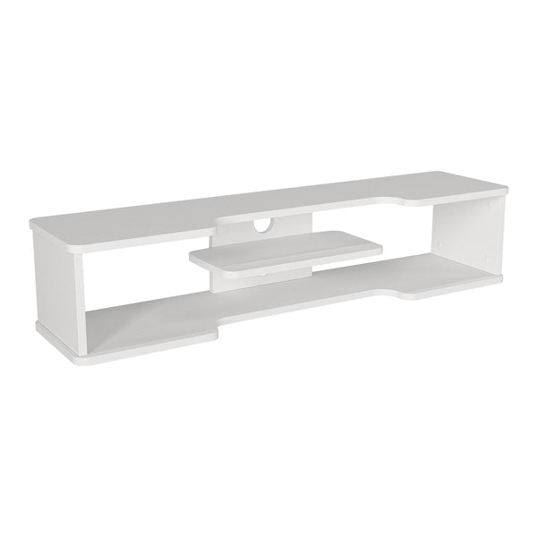 TV-lågt bord hängande Yrela 120x30x26 cm Vit [en.casa]