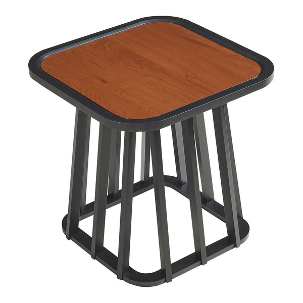 Sidobord Burgess 51x51x51 cm bambu valnötsfärg [en.casa]