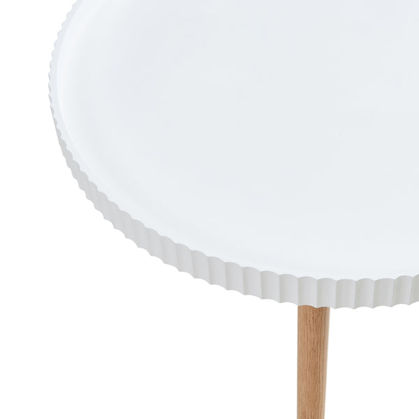 Soffbord Bongard Ø60x45 cm Vit [en.casa]