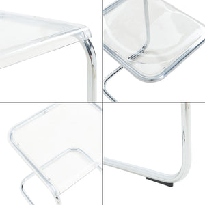 Sidobord Brosa 44x37x48 cm Transparent [en.casa]