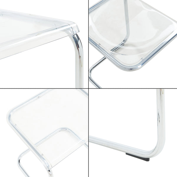 Sidobord Brosa 44x37x48 cm Transparent [en.casa]